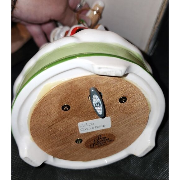 Ron Gordon Designs Inc. White Christmas Ceramic Santa & Mrs. Claus Swing Figurin - Picture 10 of 11